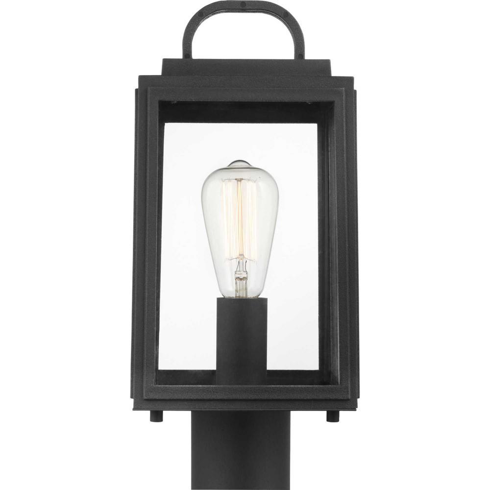 Grandbury Line Voltage 1-Light Black 4 in. x 4 in. Deck Post Light Post Lantern - Super Arbor