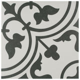 Merola Tile Arte White Encaustic 9-3/4 in. x 9-3/4 in. Porcelain Floor and Wall Tile (11.11 sq. ft. / case)