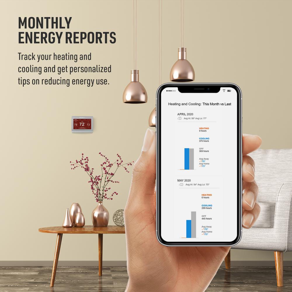 Wi-Fi Smart Color 7-Day Programmable Smart Thermostat with Color-Changing Touchscreen Display - Super Arbor