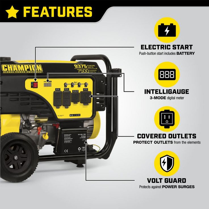 CHAMPION POWER EQUIPMENT 9375/7500-Watt Electric Start Gas Portable Generator