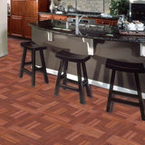 TrafficMASTER Red Oak Parquet 12 in. x 12 in. Peel and Stick Vinyl Tile Flooring (30 sq. ft. / case)
