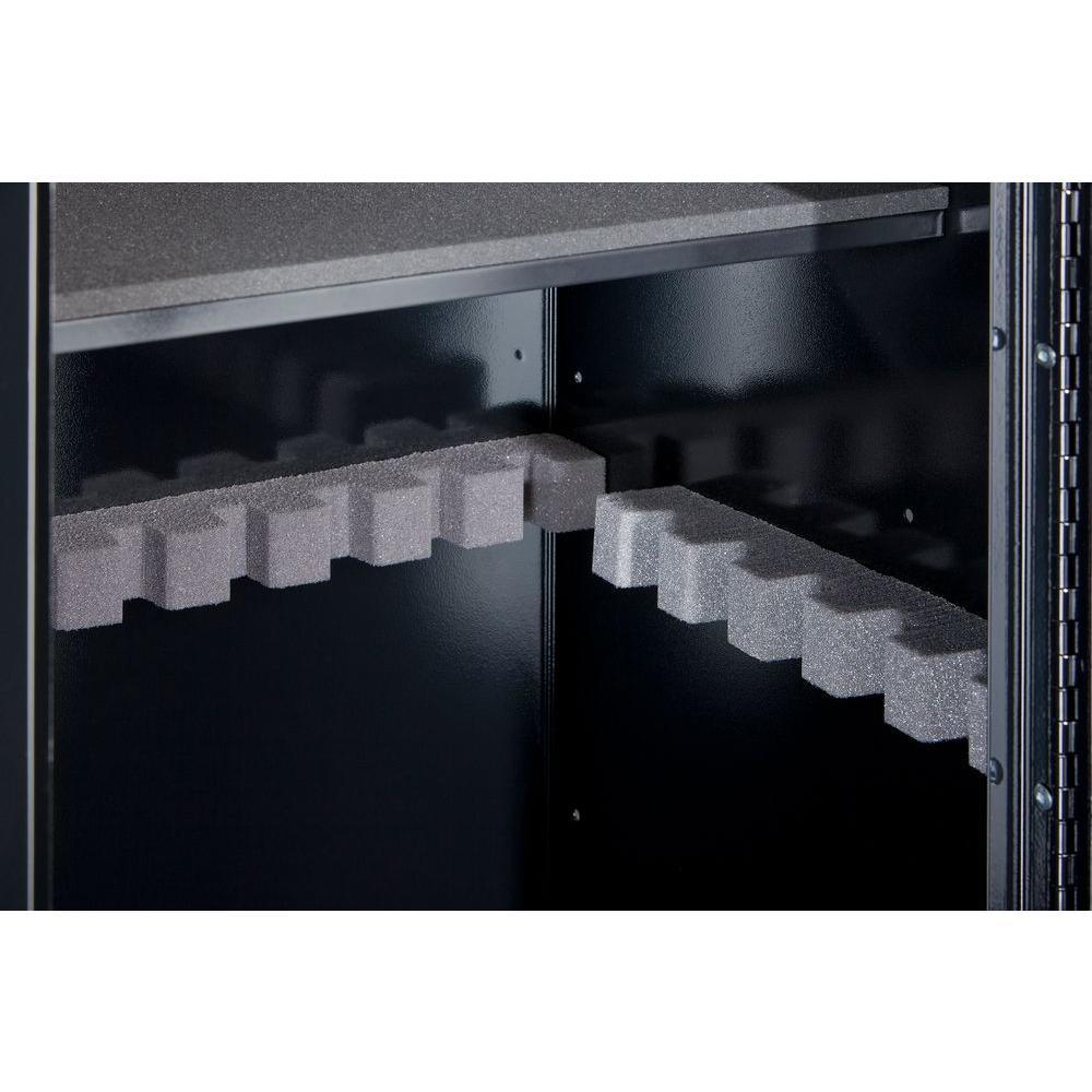 New 22-Gun Security Cabinet with Foam Barrel Rests, Black - Super Arbor