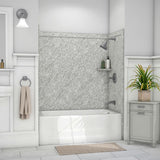 Elite 32 in. x 60 in. x 60 in. 9-Piece Easy Up Adhesive Tub Surround in Calypso - Super Arbor