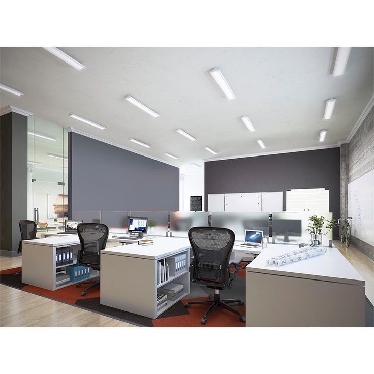 4 ft. 64-Watt Equivalent White Contoured Low Profile Linear Integrated LED Wrap Light Fixture, 4200 Lumens
