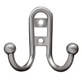 2-7/10 in. Satin Nickel Ball End Double Wall Hook (4-Pack)
