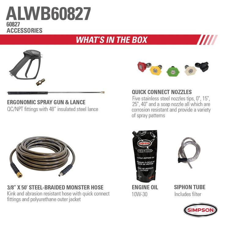 Simpson SIMPSON Aluminum Water Blaster ALWB60827 4200 PSI at 4.0 GPM HONDA GX390 Cold Water Pressure Washer