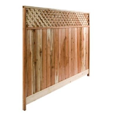 Severe Weather 6-ft H x 8-ft W Spruce Pine Fir Dog Ear Wood Fence Panel