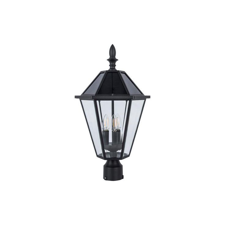 Coastal Milford 3-Light Outdoor Black Post Light