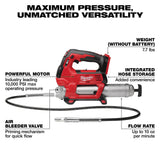 Milwaukee M18 18-Volt Lithium-Ion Cordless 2-Speed Grease Gun Kit with Two HIGH OUTPUT XC 6.0Ah Batteries