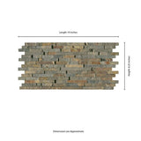 MSI Rustique Interlocking 8 in. x 18 in. x 10mm Slate Mesh-Mounted Mosaic Wall Tile (10 sq. ft. / Case)