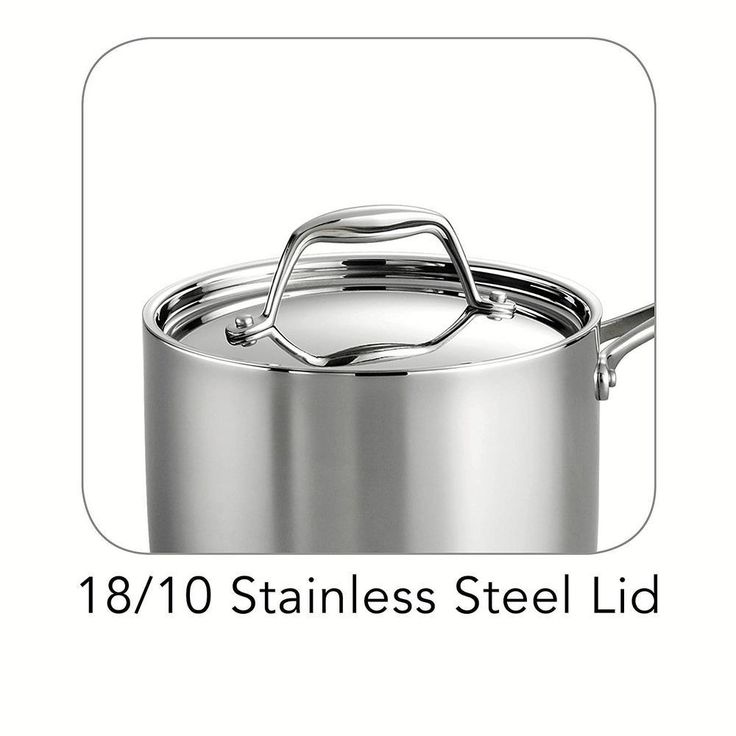 Gourmet Tri-Ply Clad 2 qt. Stainless Steel Sauce Pan with Lid