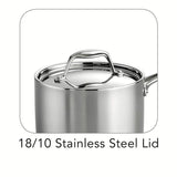 Gourmet Tri-Ply Clad 2 qt. Stainless Steel Sauce Pan with Lid