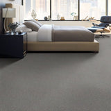 STAINMASTER Essentials Blue Diamonds II 12-ft Taupe Stone Textured Carpet (Indoor)