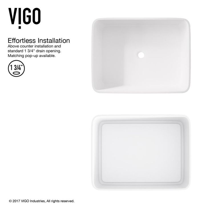 VIGO Jasmine Handmade Matte Stone Rectangle Vessel Bathroom Sink in Matte White