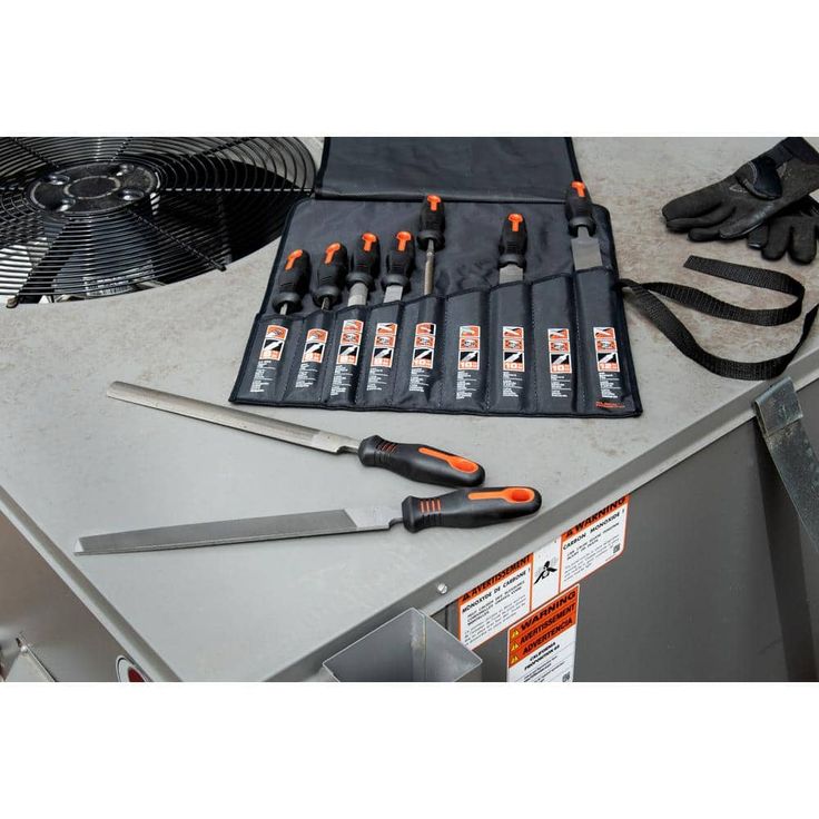 Crescent Nicholson 6 in., 8 in., 10 in. and 12 in. Maintenance File Set with Ergonomic Handles (9-Pieces)