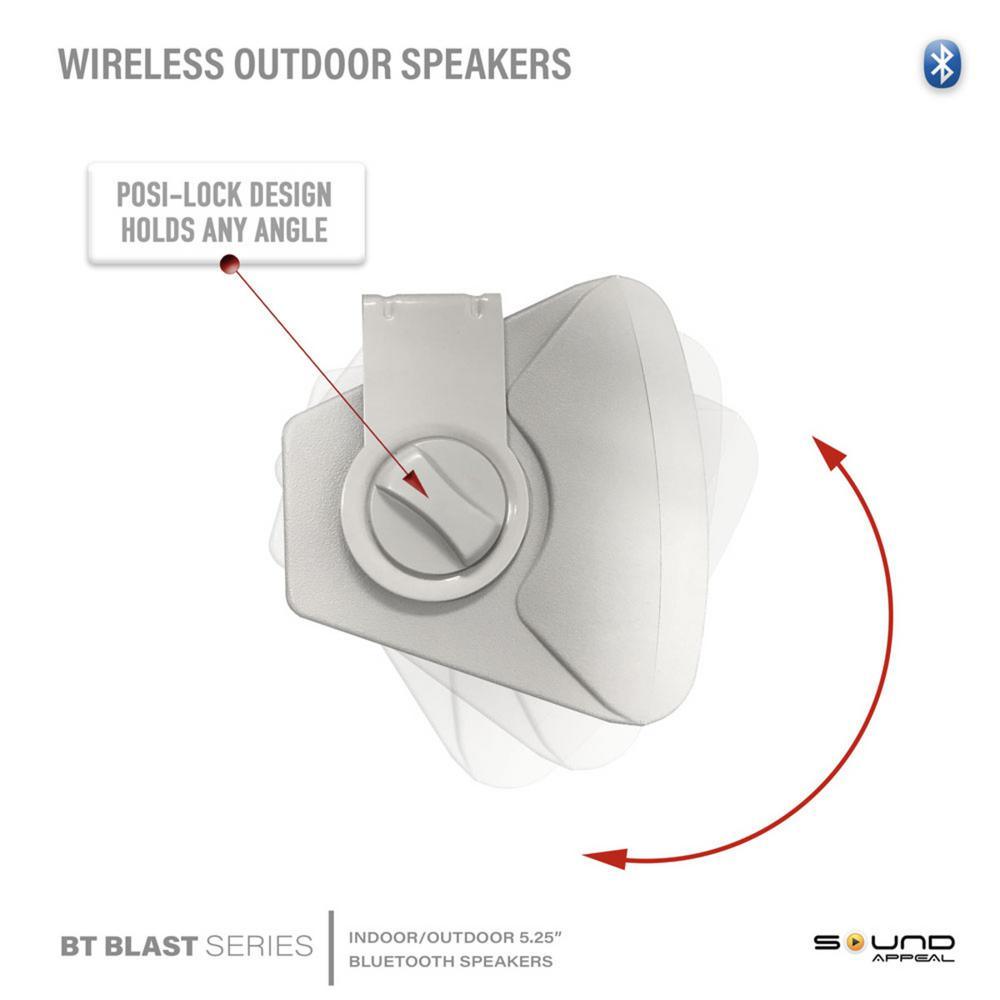 Bluetooth BT Blast 5.25 Indoor/Outdoor Weatherproof Patio Speakers, Gray Rated Industry Best (Pair) - Super Arbor