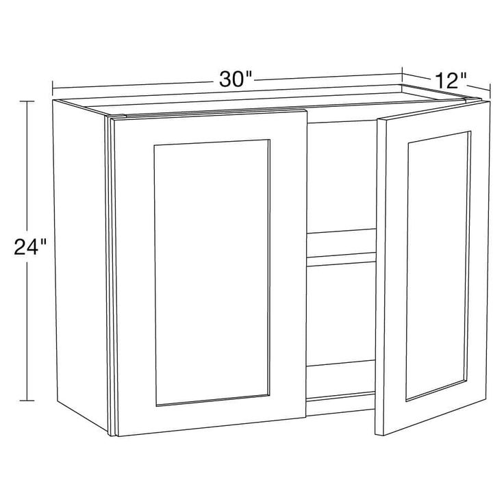 Home Decorators Collection Newport 30 in. W x 12 in. D x 24 in. H Assembled Plywood Wall Bridge Kitchen Cabinet in Cinnamon with Soft Close