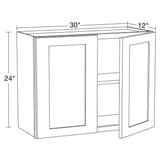 Home Decorators Collection Newport 30 in. W x 12 in. D x 24 in. H Assembled Plywood Wall Bridge Kitchen Cabinet in Cinnamon with Soft Close