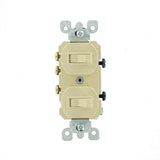 15 Amp Duplex Style Single-Pole / 3-Way AC Combination Toggle Light Switch, White - Super Arbor