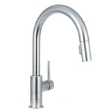 Trinsic Single-Handle Pull-Down Sprayer Kitchen Faucet with Touch2O Technology in Matte Black - Super Arbor