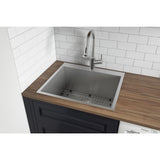 22 in. x 22 in. x 12 in. Deep Single Bowl Top Mount Stainless Steel Utility Sink - Super Arbor