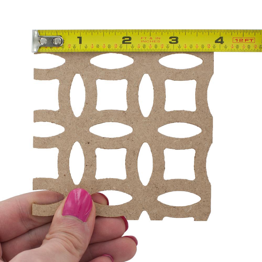 72 in. x 24 in. x 1/8 in. Unfinished Interlocking Circle Decorative Perforated Paintable MDF Screening Panel Insert - Super Arbor