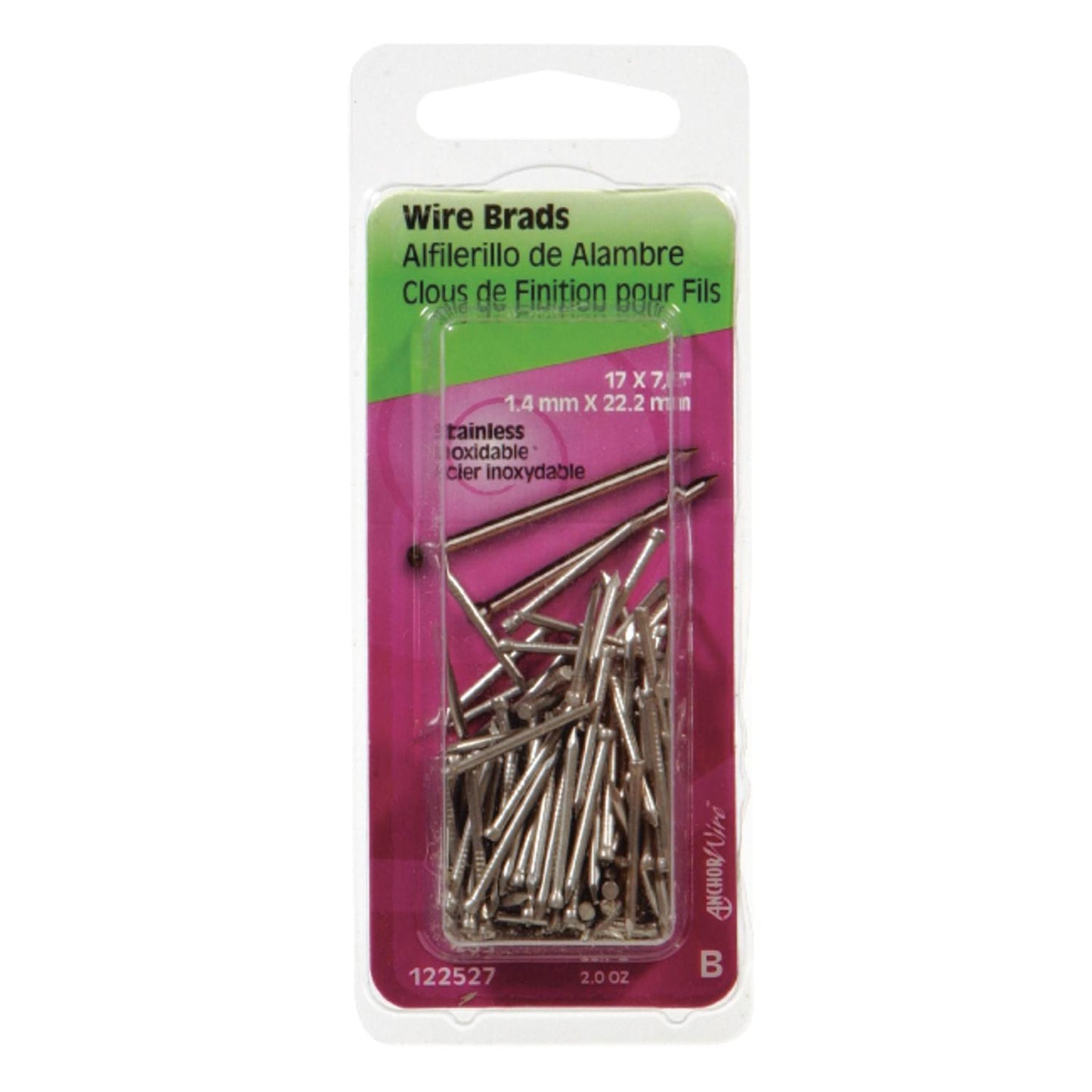 Hillman 17 Ga x 7/8 in Stainless Steel Brad Nails, 2 oz Pack