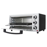 1440 W 6-Slice Silver Toaster Oven with Built-In Timer