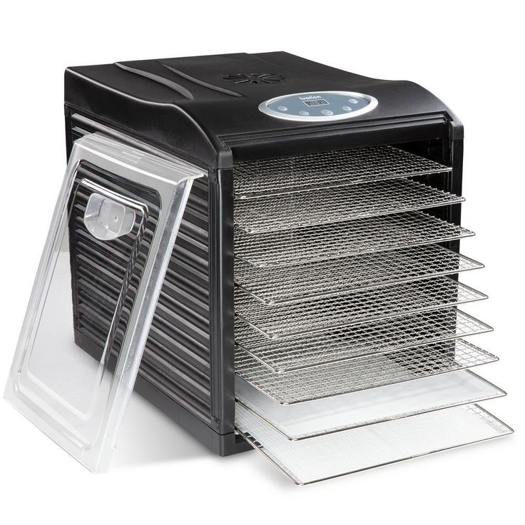 Stainless Steel Tray Food Dehydrator Machine 9 Trays 660w Digital Timer & Temperature Control, Auto Shutoff 95F to 158F