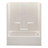 Everyday 60 in. x 34.5 in. x 76.5 in. 1-Piece Bath and Shower Kit with Right Drain in White