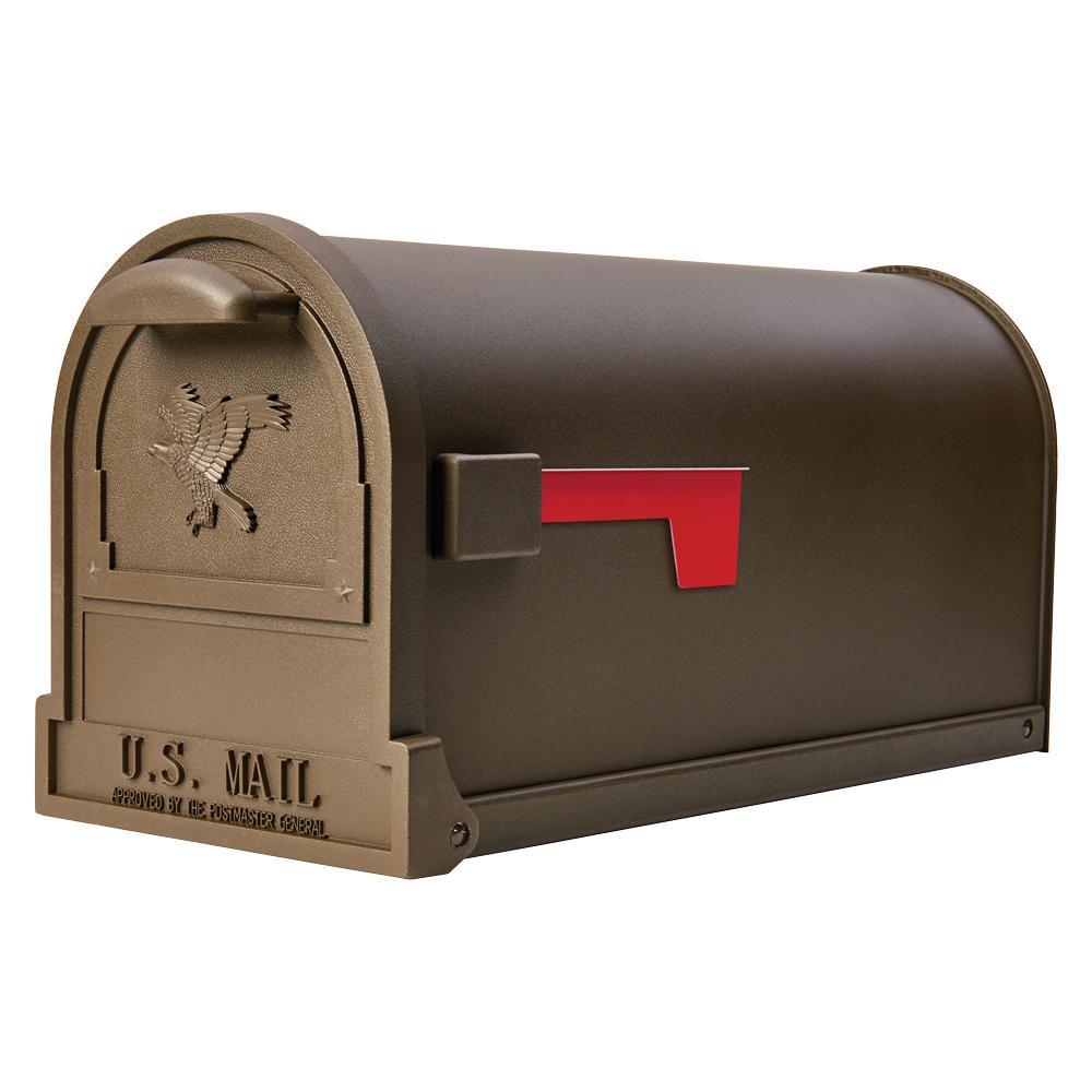 Arlington Large, Steel, Post-Mount Mailbox, Black - Super Arbor