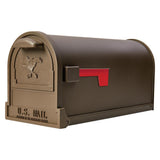 Arlington Large, Steel, Post-Mount Mailbox, Black - Super Arbor