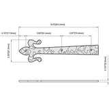 Everbilt 8 in. Black Decorative Fleur-de-lis Strap Hinge (2-Pack)