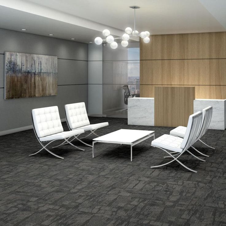 Shaw Bradstreet Steel Loop Pattern Commercial 24 in. x 24 in.Glue Down Carpet Tile (20 Tiles/Case)
