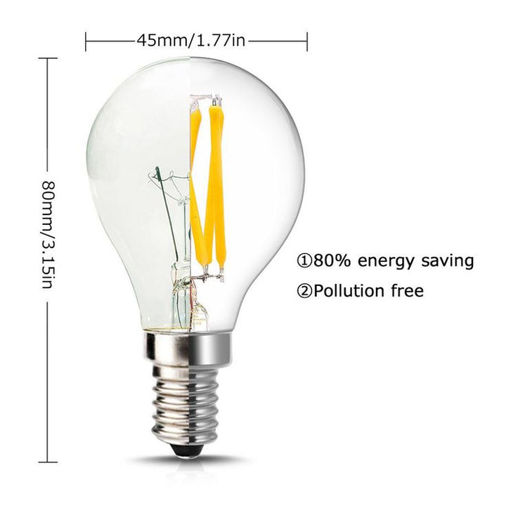 YANSUN 60-Watt Equivalent G45 Dimmable Edison LED Light Bulb Warm White (4-Pack)