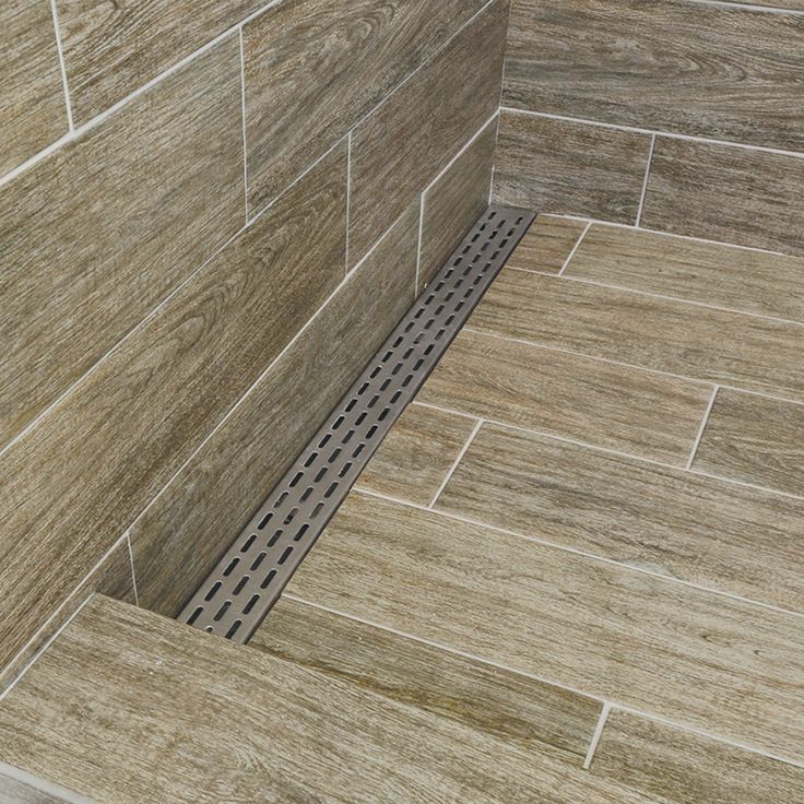 Hydro Ban 32 in. Offset Oval Brushed Steel Linear Grate