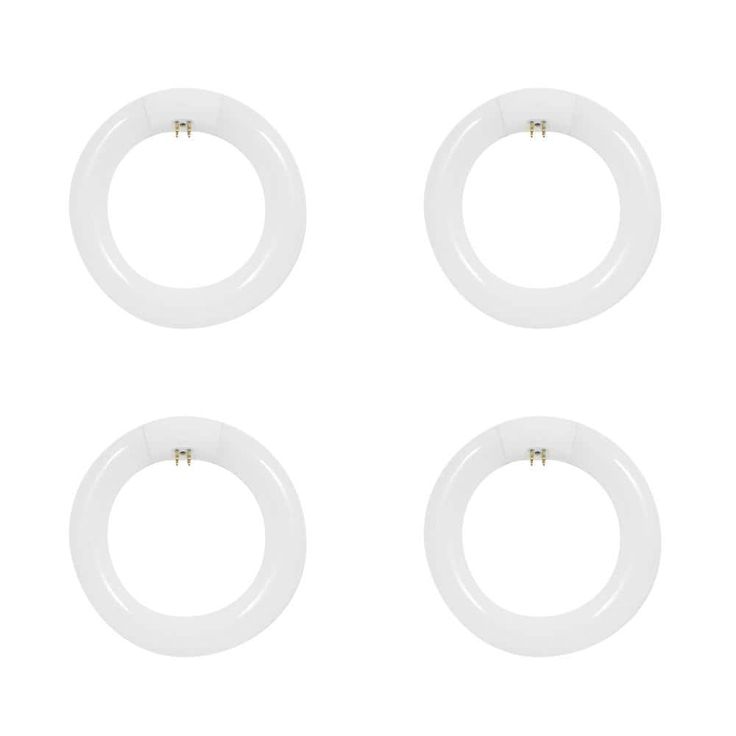 Feit Electric 8 in. 15-Watt (22-Watt Equivalent) T9 Cool White 4100K G10Q Circline LED Light Bulb (4-Pack)