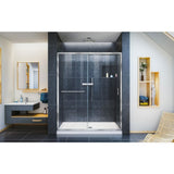 Infinity-Z 56 to 60 in. x 72 in. Semi-Frameless Sliding Shower Door in Chrome - Super Arbor
