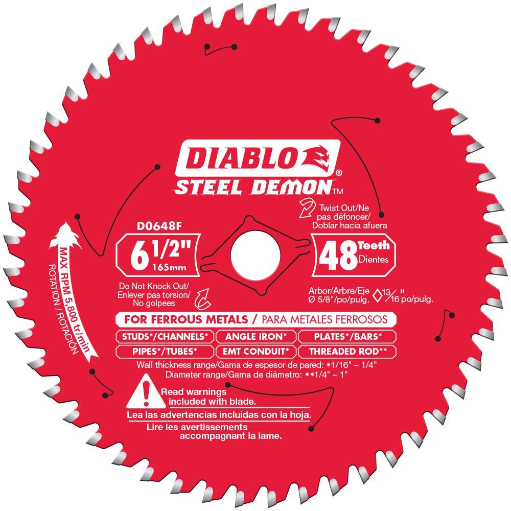 6-1/2 in. x 48 TPI Steel Demon Ferrous Metal Cutting Saw Blade - Super Arbor
