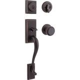 Kwikset Hawthorne Venetian Bronze Smartkey Single-Cylinder Deadbolt Keyed Entry Door Handleset
