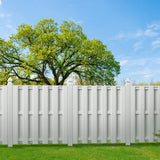 Palatine 6 ft. H x 6 ft. W White Vinyl Shadowbox Fence Panel - Unassembled - Super Arbor