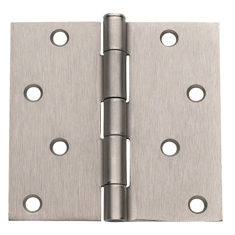 4.5 in. x 4 in. Oil-Rubbed Bronze Ball Bearing Non-Removable Steel Hinge with 5/32 in. Radius (Set of 3) - Super Arbor