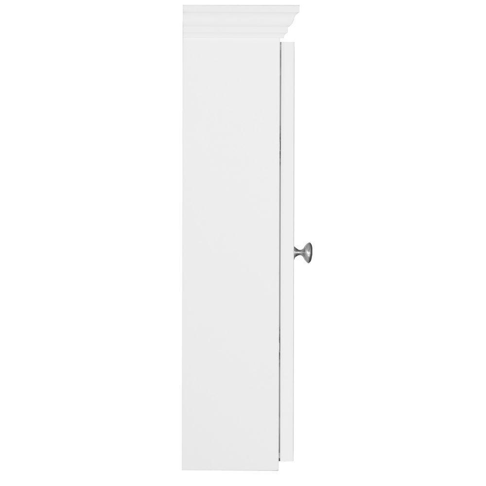 Shaker 48 in. W x 27 in. H x 6-1/2 in. D Framed Tri-View Surface-Mount Bathroom Medicine Cabinet in Satin White - Super Arbor