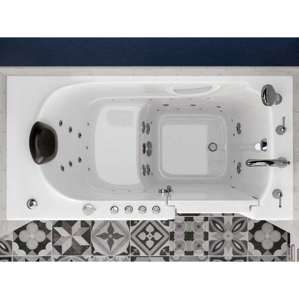 Safe Premier 59 in. Right Drain Walk-in Air and Whirlpool Bathtub in White - Super Arbor