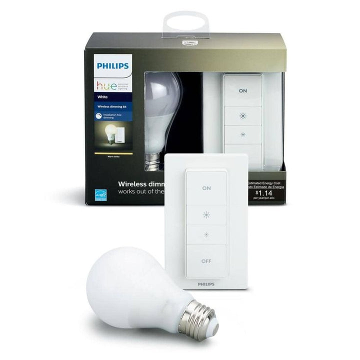 White Ambiance Smart Wireless Lighting Recipe Kit (1 A19 LED 60W Equivalent Dimmable Bulb and Remote Dimmer Switch)