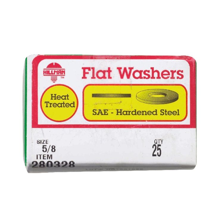 Hillman Yellow Dichromate Steel 5/8 in. SAE Flat Washer 25 pk