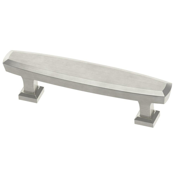 Beveled 3 in. (76mm) Center-to-Center Satin Nickel Drawer Pull - Super Arbor
