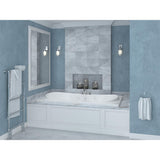 Star 6 ft. Rectangular Drop-in Whirlpool Bathtub in White - Super Arbor
