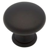 Classic 1-1/4 in. (32mm) Matte Black Hollow Round Cabinet Knob - Super Arbor