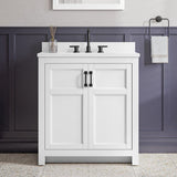 Style Selections Lowry 31-in White Single Sink Bathroom Vanity with White Acrylic Top